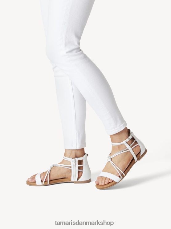 Tamaris Kvinder lædersandal - hvid/hvid kam XVXV8T2296 sko