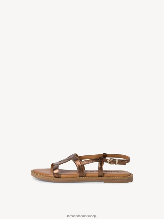 Tamaris Kvinder lædersandal - metallic/bronce XVXV8T784 sko