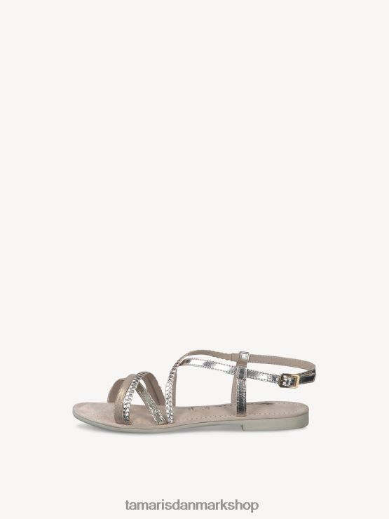 Tamaris Kvinder lædersandal - metallic/guld XVXV8T326 sko
