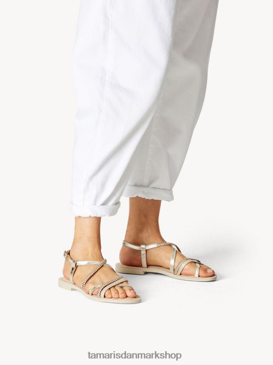 Tamaris Kvinder lædersandal - metallic/guld XVXV8T326 sko