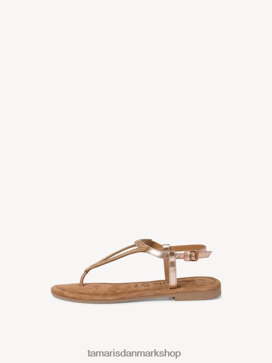 Tamaris Kvinder lædersandal - metallic/kobber XVXV8T764 sko