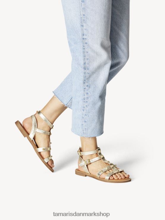 Tamaris Kvinder lædersandal - metallic/lt.guld XVXV8T1459 sko