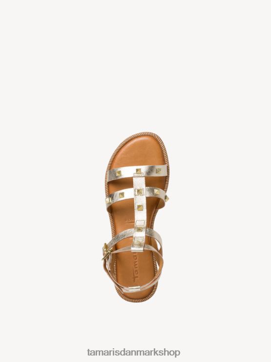 Tamaris Kvinder lædersandal - metallic/lt.guld XVXV8T1459 sko