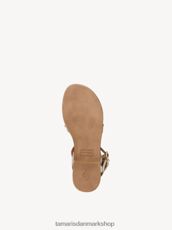 Tamaris Kvinder lædersandal - metallic/lt.guld XVXV8T1459 sko