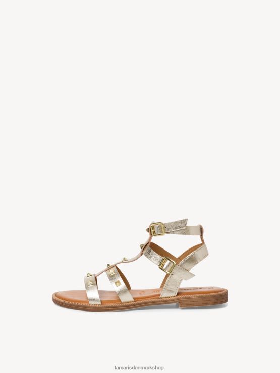 Tamaris Kvinder lædersandal - metallic/lt.guld XVXV8T1459 sko
