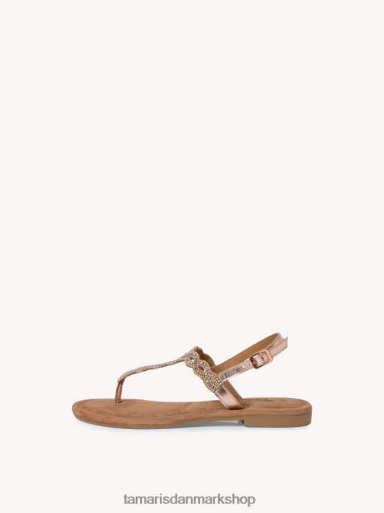 Tamaris Kvinder lædersandal - metallic/roséguld XVXV8T849 sko