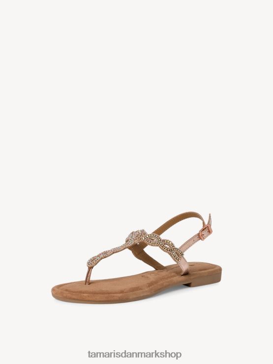 Tamaris Kvinder lædersandal - metallic/roséguld XVXV8T849 sko