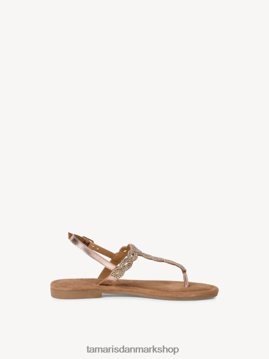 Tamaris Kvinder lædersandal - metallic/roséguld XVXV8T849 sko