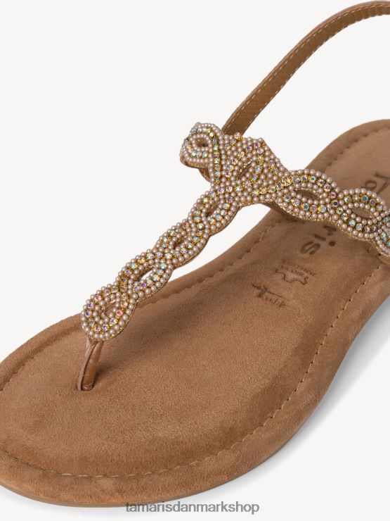 Tamaris Kvinder lædersandal - metallic/roséguld XVXV8T849 sko