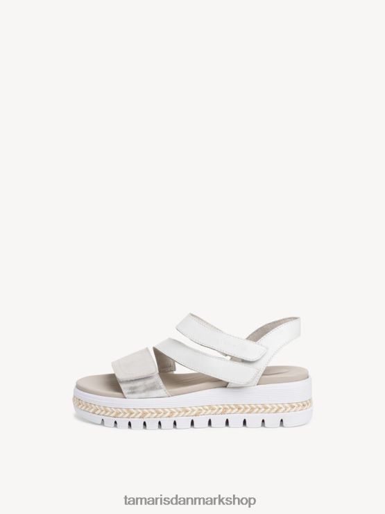 Tamaris Kvinder lædersandal - metallic/sølv kam XVXV8T1558 sko