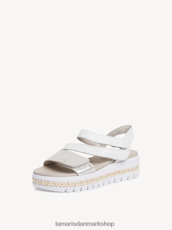 Tamaris Kvinder lædersandal - metallic/sølv kam XVXV8T1558 sko