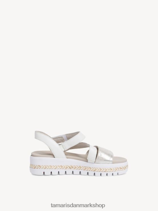 Tamaris Kvinder lædersandal - metallic/sølv kam XVXV8T1558 sko