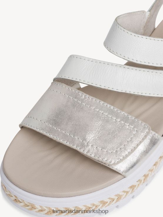 Tamaris Kvinder lædersandal - metallic/sølv kam XVXV8T1558 sko