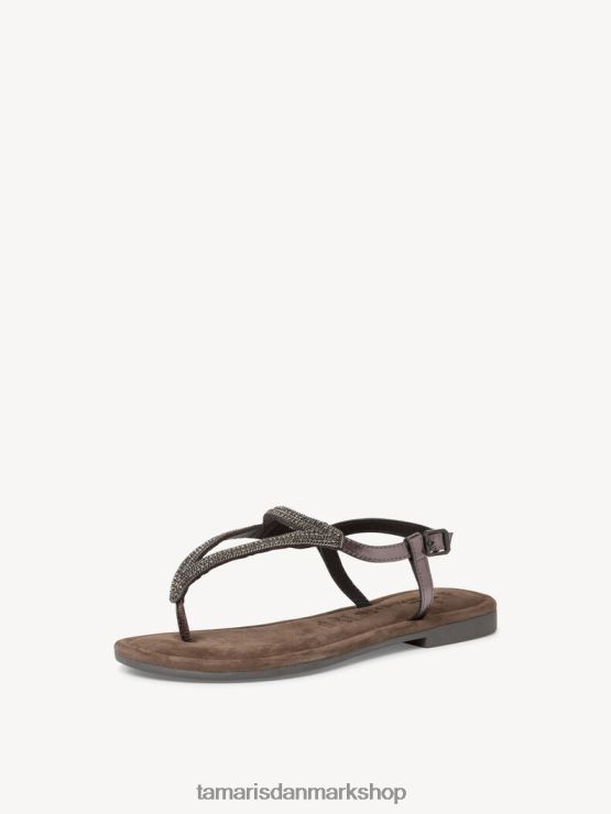 Tamaris Kvinder lædersandal - metallic/tin XVXV8T1070 sko