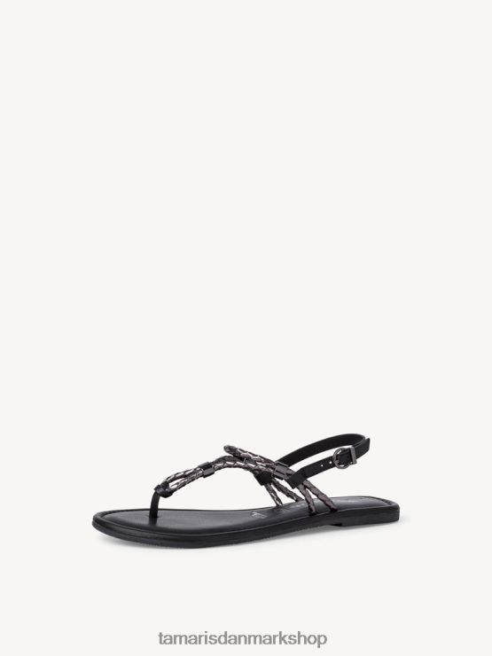 Tamaris Kvinder lædersandal - metallic/tin XVXV8T1307 sko