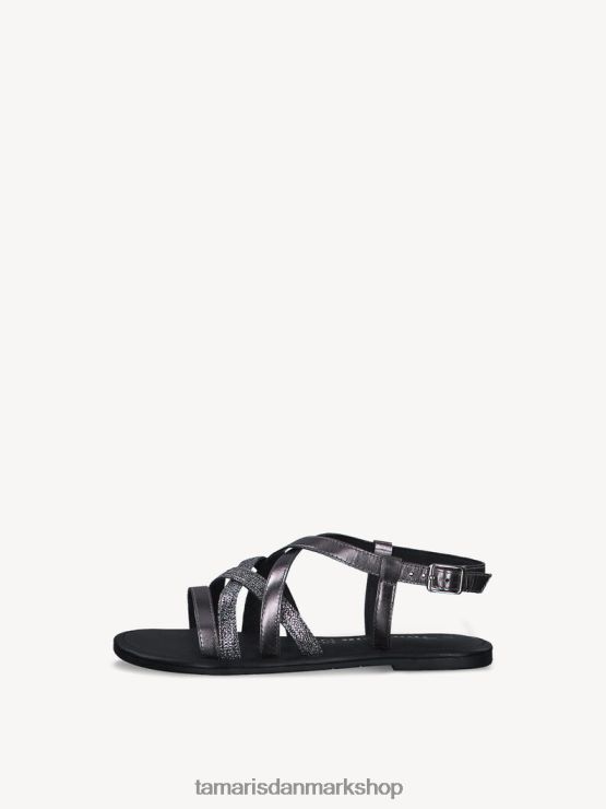 Tamaris Kvinder lædersandal - metallic/tin XVXV8T130 sko