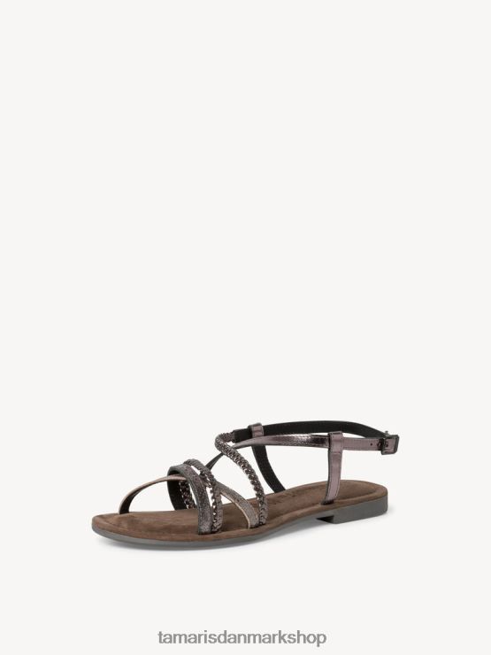 Tamaris Kvinder lædersandal - metallic/tin XVXV8T132 sko