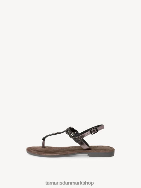 Tamaris Kvinder lædersandal - metallic/tin XVXV8T188 sko