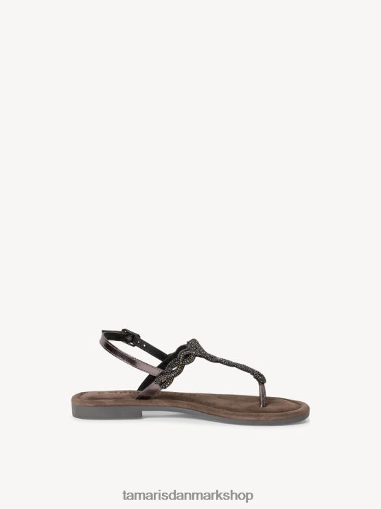 Tamaris Kvinder lædersandal - metallic/tin XVXV8T188 sko
