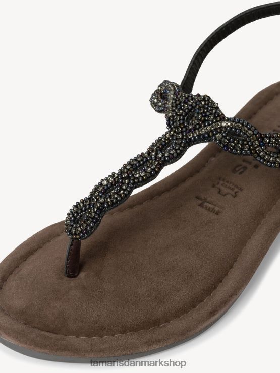 Tamaris Kvinder lædersandal - metallic/tin XVXV8T188 sko