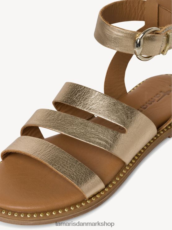 Tamaris Kvinder lædersandal - metallisk/lys guld XVXV8T1813 sko