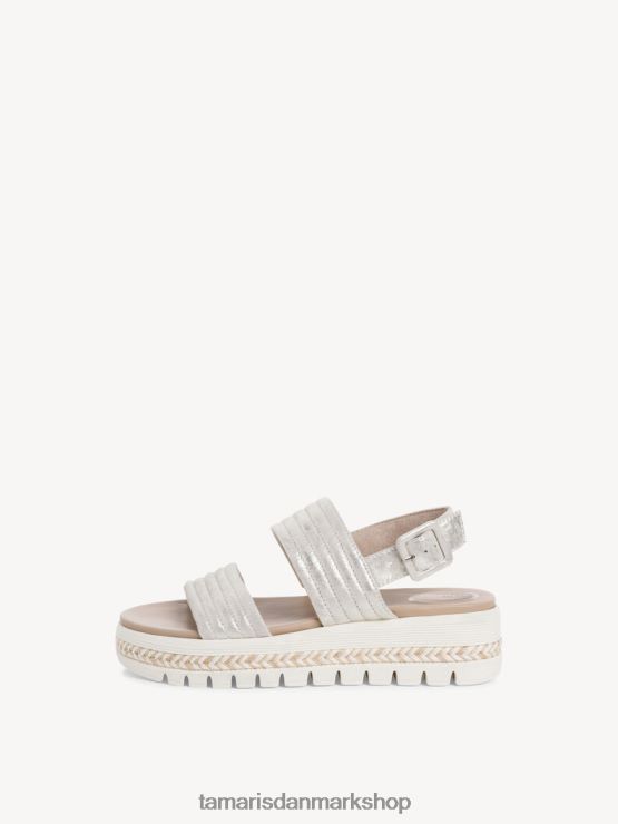 Tamaris Kvinder lædersandal - metallisk/sky guld XVXV8T1424 sko