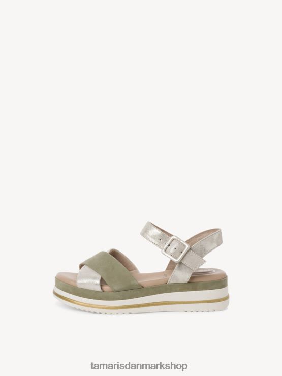 Tamaris Kvinder lædersandal - metallisk/sky guld XVXV8T987 sko