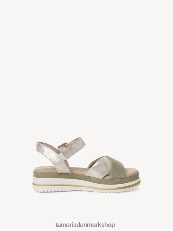 Tamaris Kvinder lædersandal - metallisk/sky guld XVXV8T987 sko