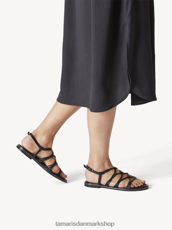 Tamaris Kvinder lædersandal - sort XVXV8T1035 sko