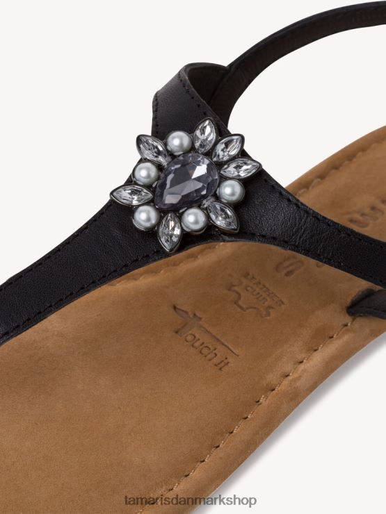 Tamaris Kvinder lædersandal - sort XVXV8T1285 sko