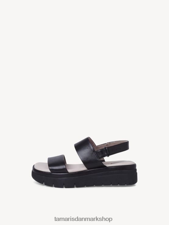 Tamaris Kvinder lædersandal - sort XVXV8T1299 sko