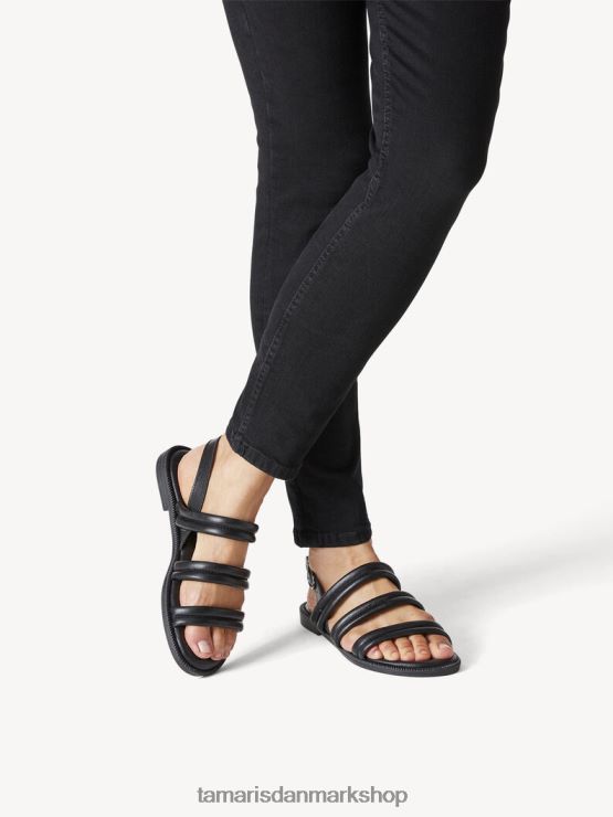 Tamaris Kvinder lædersandal - sort XVXV8T1503 sko