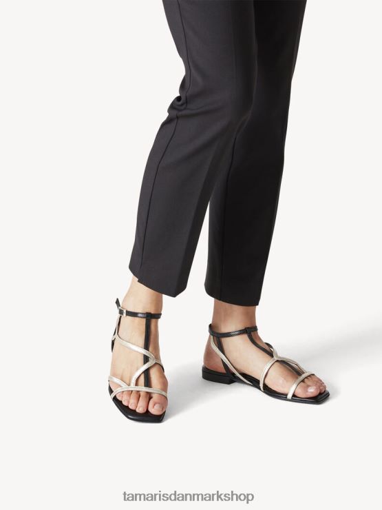 Tamaris Kvinder lædersandal - sort XVXV8T1566 sko