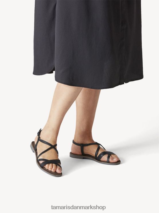 Tamaris Kvinder lædersandal - sort XVXV8T1669 sko