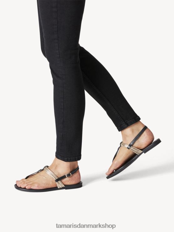 Tamaris Kvinder lædersandal - sort XVXV8T1719 sko