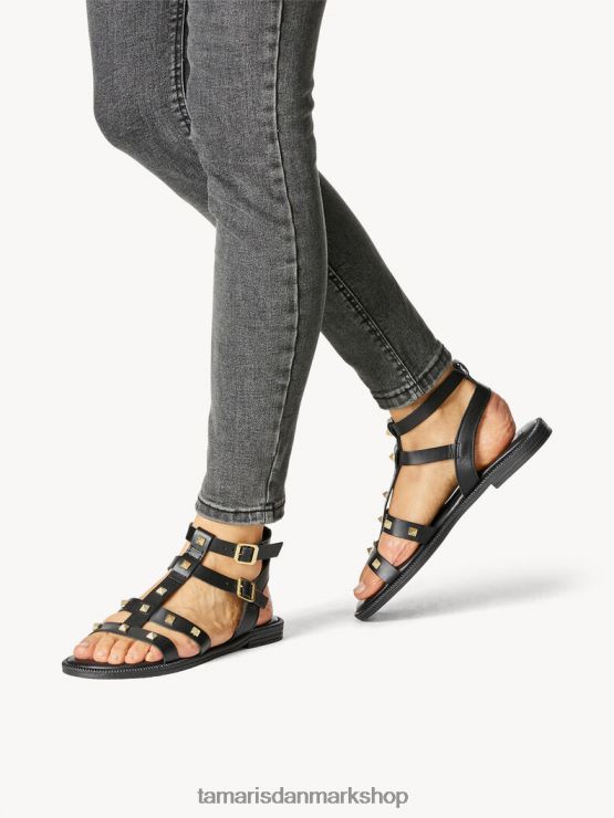 Tamaris Kvinder lædersandal - sort XVXV8T1782 sko