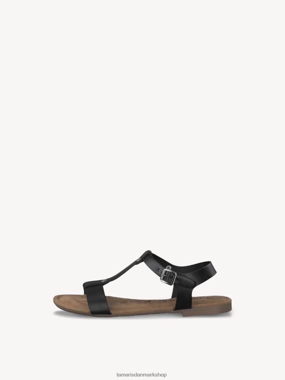 Tamaris Kvinder lædersandal - sort XVXV8T2134 sko