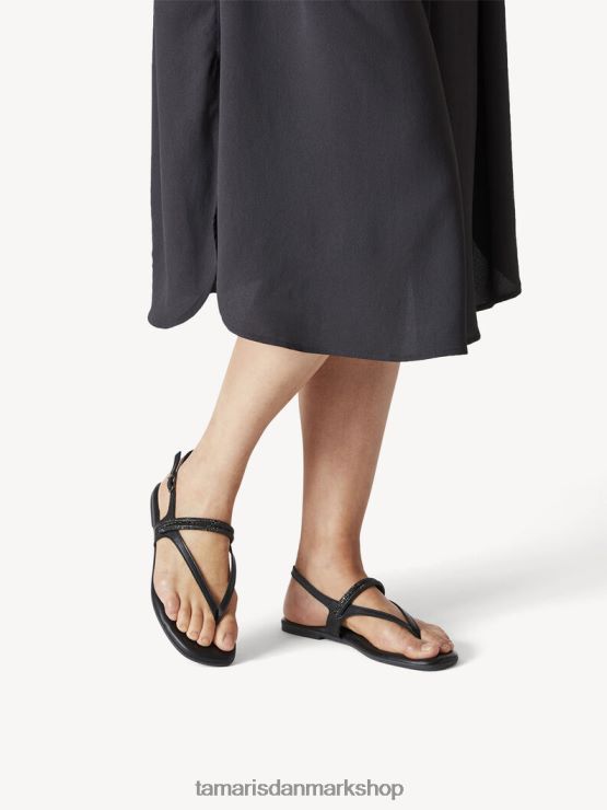 Tamaris Kvinder lædersandal - sort XVXV8T579 sko