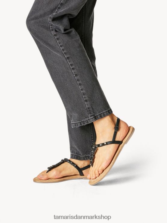 Tamaris Kvinder lædersandal - sort XVXV8T781 sko