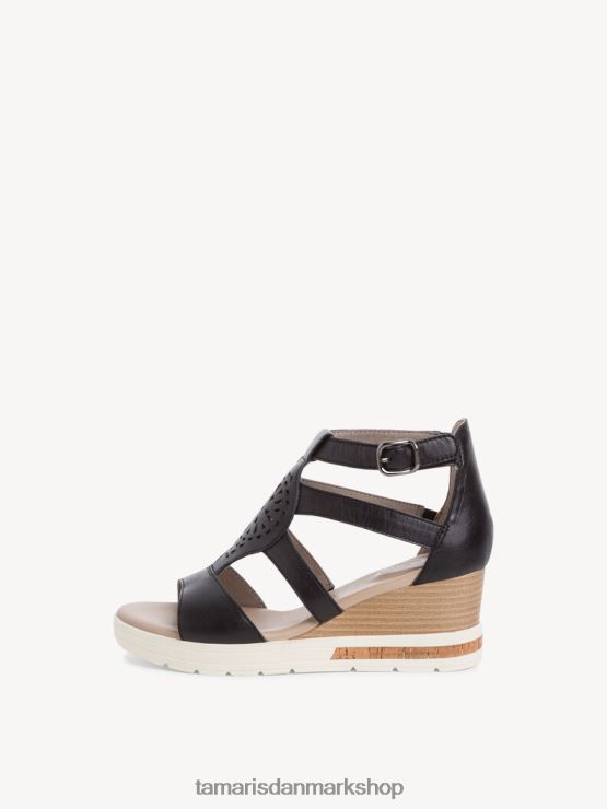 Tamaris Kvinder lædersandal - sort XVXV8T832 sko