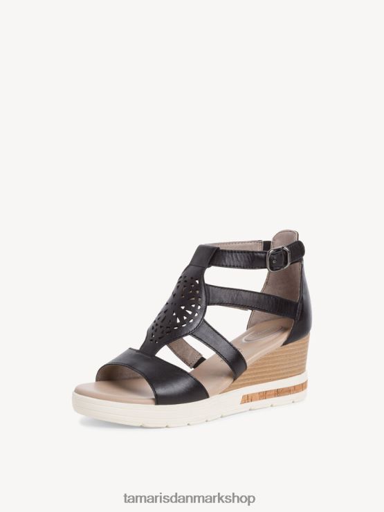 Tamaris Kvinder lædersandal - sort XVXV8T832 sko