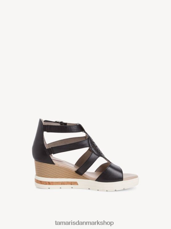 Tamaris Kvinder lædersandal - sort XVXV8T832 sko