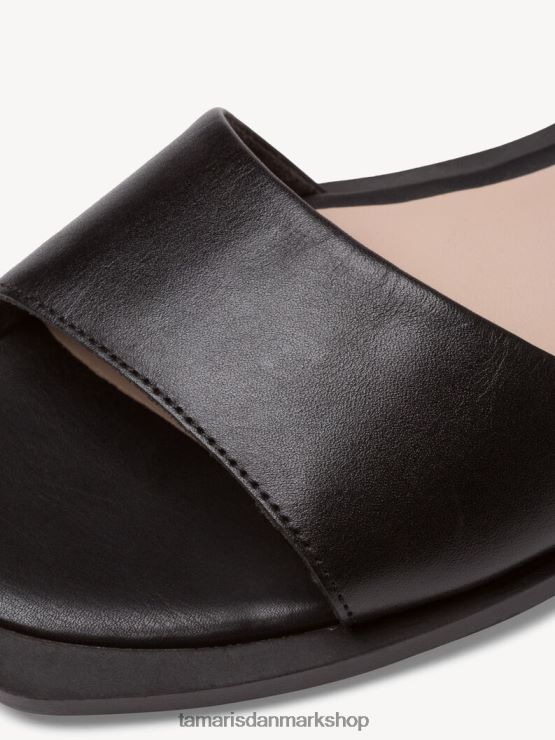Tamaris Kvinder lædersandal - sort/blk læder uni XVXV8T1332 sko