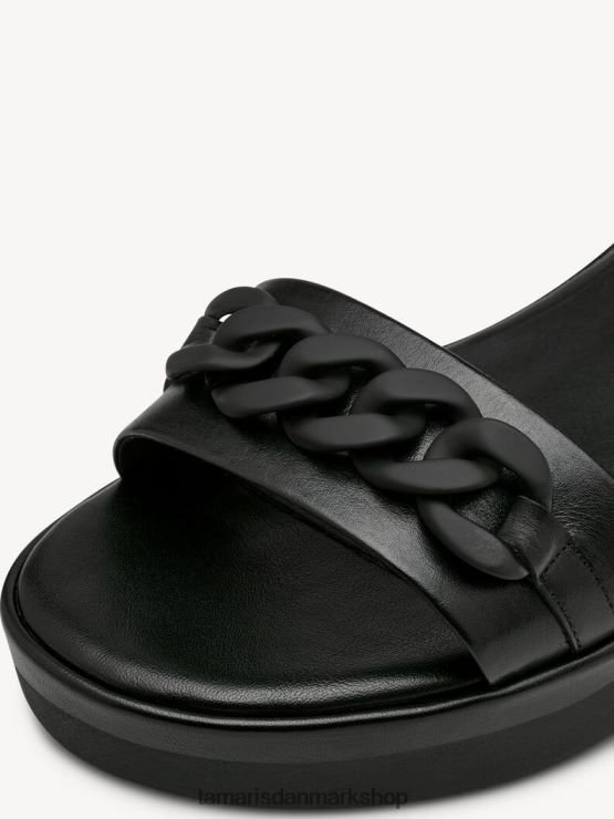Tamaris Kvinder lædersandal - sort/sort læder XVXV8T1154 sko