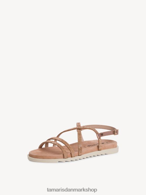 Tamaris Kvinder lædersandaler - metallic/kobber glam XVXV8T1278 sko