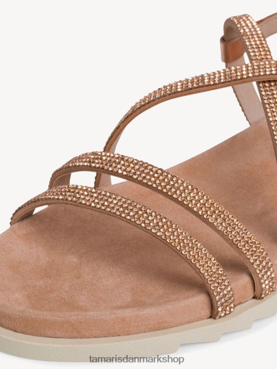 Tamaris Kvinder lædersandaler - metallic/kobber glam XVXV8T1278 sko