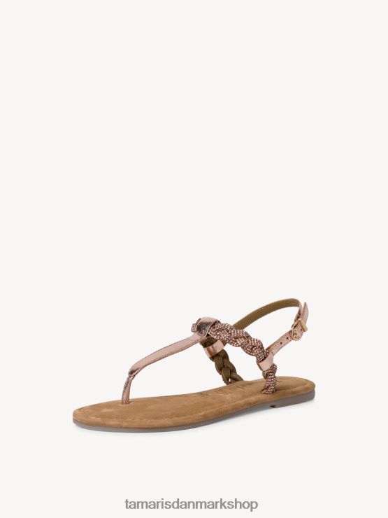 Tamaris Kvinder lædersandaler - metallic/kobber glam XVXV8T2237 sko