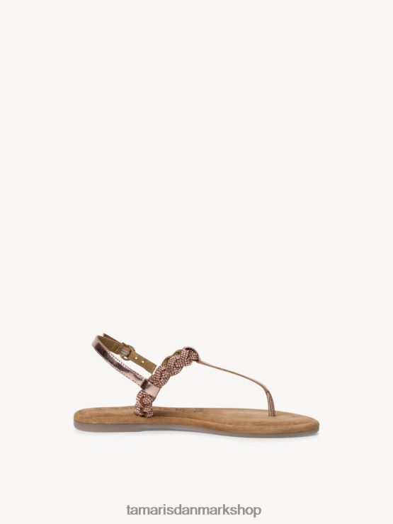 Tamaris Kvinder lædersandaler - metallic/kobber glam XVXV8T2237 sko