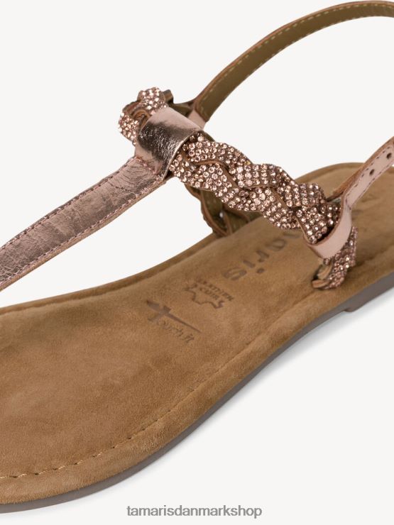 Tamaris Kvinder lædersandaler - metallic/kobber glam XVXV8T2237 sko