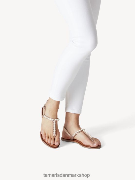 Tamaris Kvinder lædersandaler - metallic/rose metallic XVXV8T1728 sko
